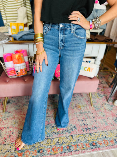 Jennifer Denim high-rise wide leg
