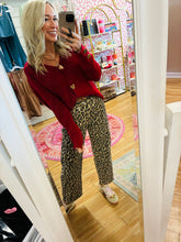 Load image into Gallery viewer, Kannon leopard high-rise denim ￼