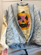 Load image into Gallery viewer, Patchwork Jack-o’-lantern Midi Sweatshirt