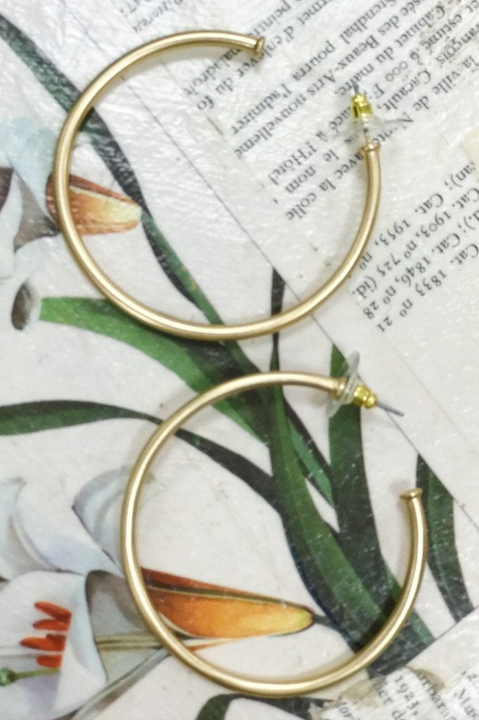 Faith Gold Hoop Earrings