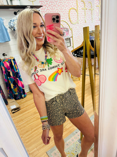 Good Things Are Coming Midi Graphic Tee
