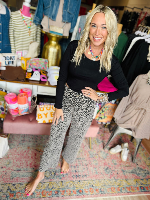 Andrea Animal Print Pants