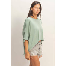 Load image into Gallery viewer, Relaxed High-Low Batwing Sleeve Top