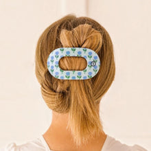 Load image into Gallery viewer, Teleties - Blue Marigold Flat Round Hair Clip
