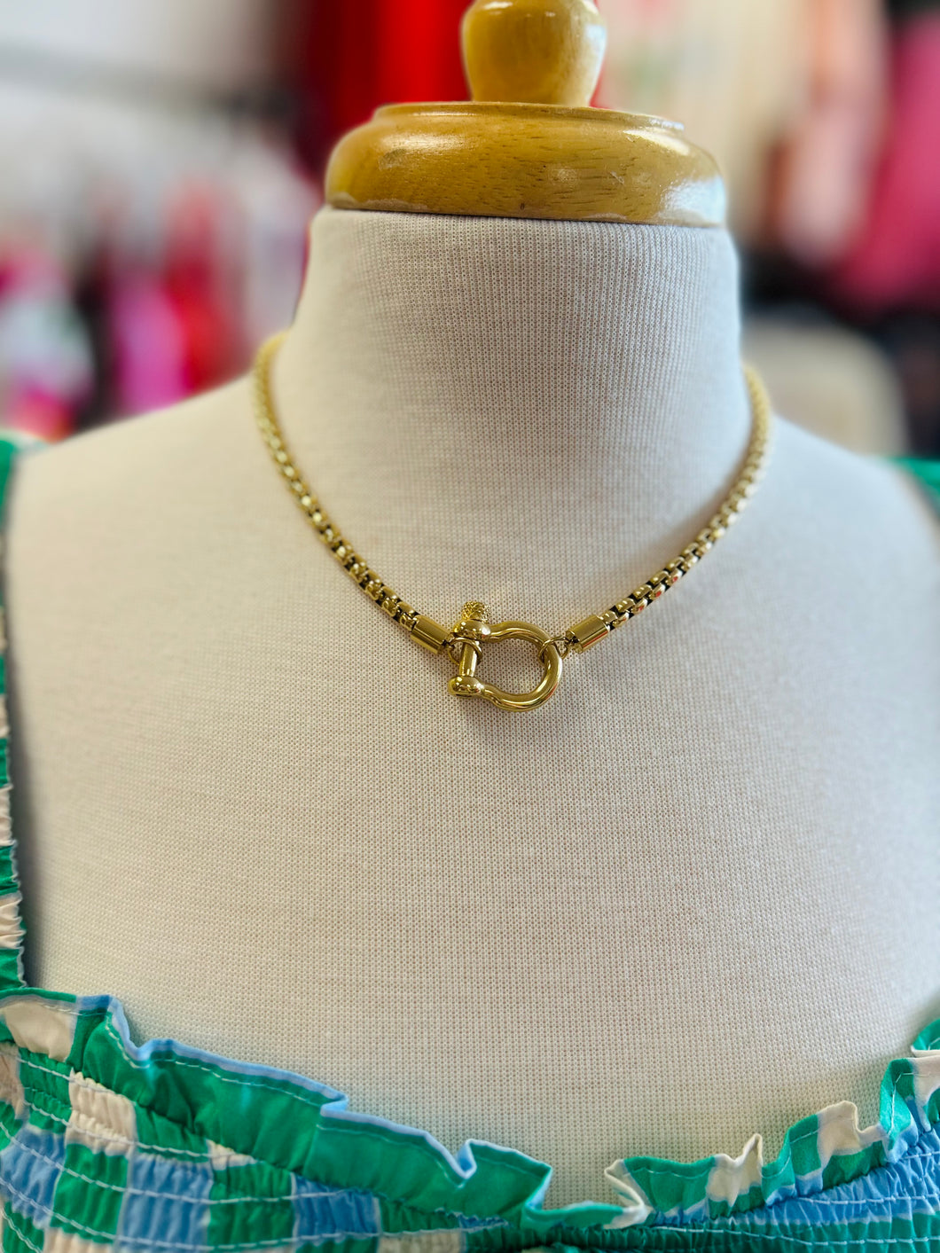 Harper Pendant Box Chain Necklace