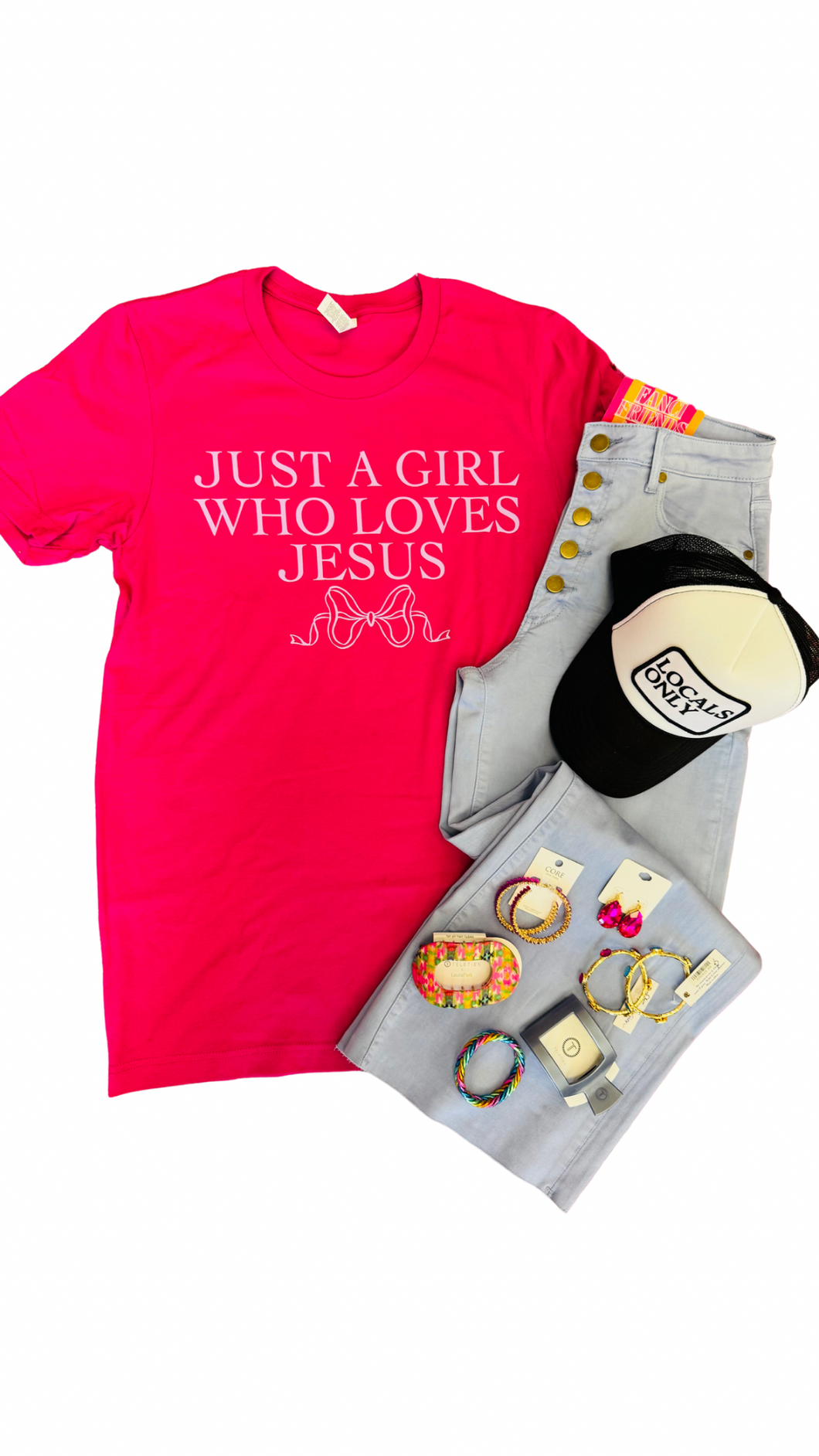 Just A Girl Who Loves Jesus Graphic