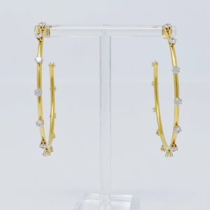 Alex Rhinestone Hoops