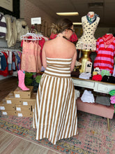 Load image into Gallery viewer, Arnett Ruched Strapless Maxi Dress