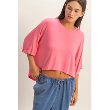 Load image into Gallery viewer, Relaxed High-Low Batwing Sleeve Top