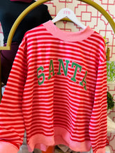 Load image into Gallery viewer, Santa Stripe Pullover