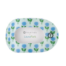 Load image into Gallery viewer, Teleties - Blue Marigold Flat Round Hair Clip