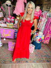 Load image into Gallery viewer, Layla Red Maxi Dress