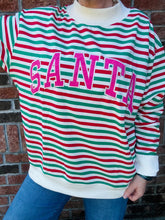 Load image into Gallery viewer, Santa Stripe Pullover