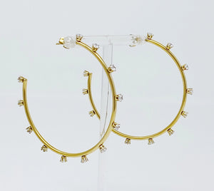 Alex Rhinestone Hoops