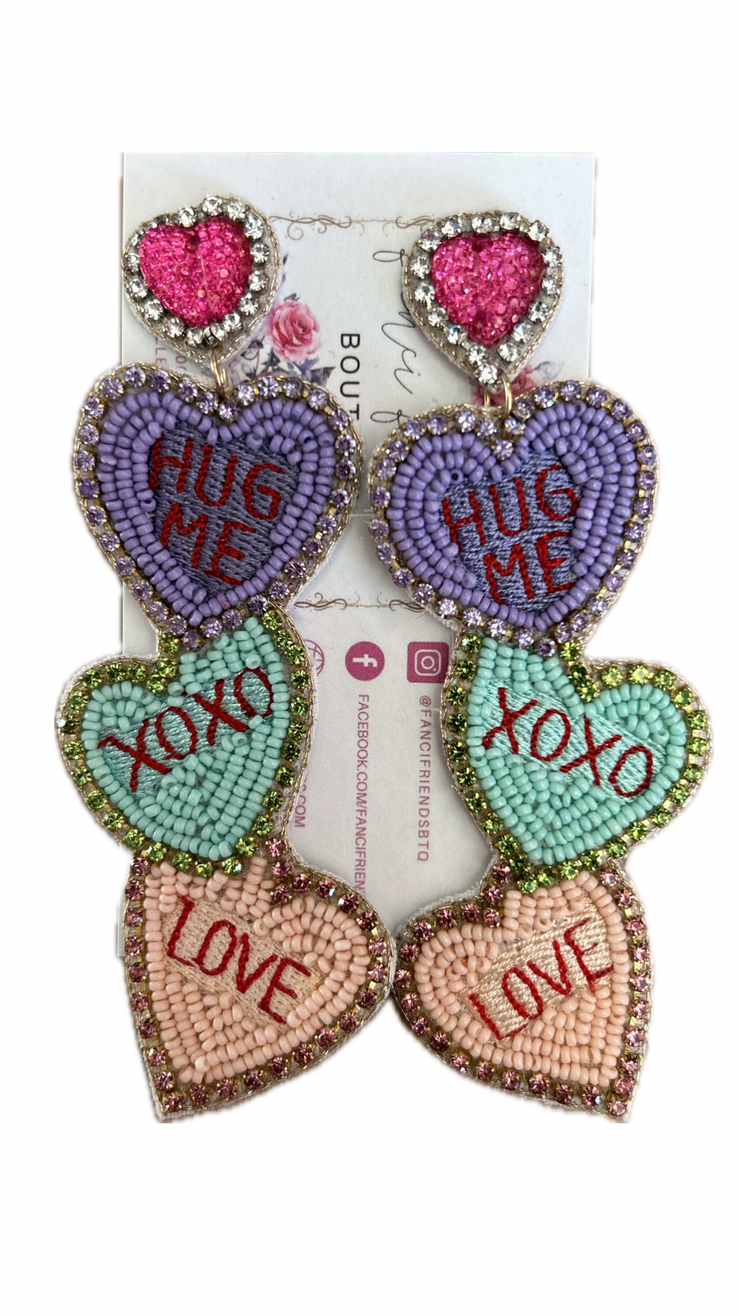 Hug Me 3 Drop Earrings