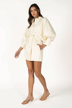 Load image into Gallery viewer, Balloon Sleeve Shirt Dress w/ Waist Tie REMI245