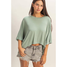 Load image into Gallery viewer, Relaxed High-Low Batwing Sleeve Top