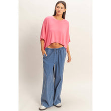 Load image into Gallery viewer, Relaxed High-Low Batwing Sleeve Top
