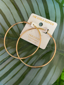 Mazey Brass Hoops