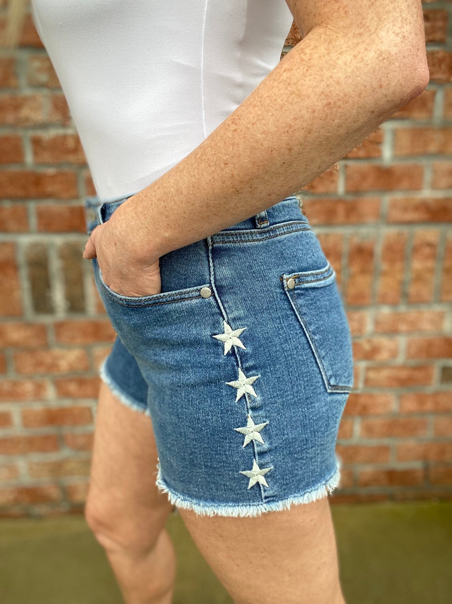 Liberty Star Denim Shorts