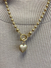 Load image into Gallery viewer, Brushed Heart Toggle Necklace