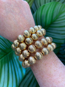 Emery Large Brass Stretch Bracelet