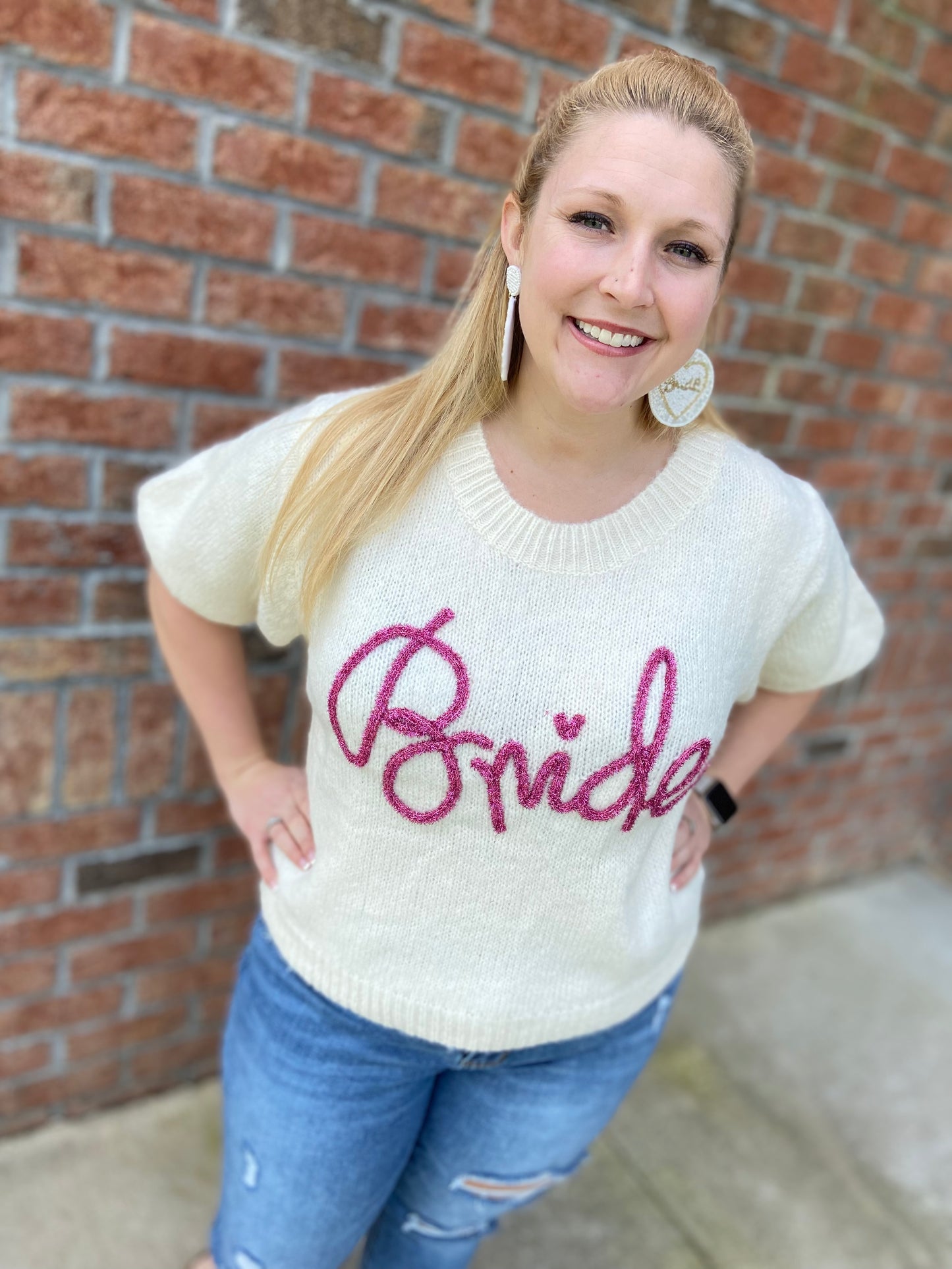 Bride Tinsel Sweater/Top